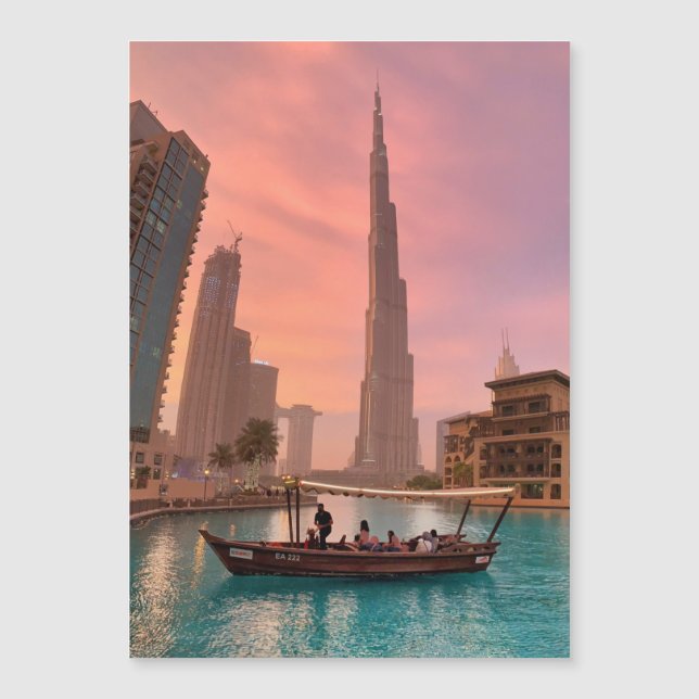 Burj Khalifa Boat Sjö Cityscape (Framsida)