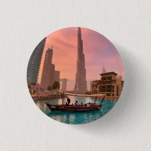 Burj Khalifa Boat Sjö Cityscape Knapp