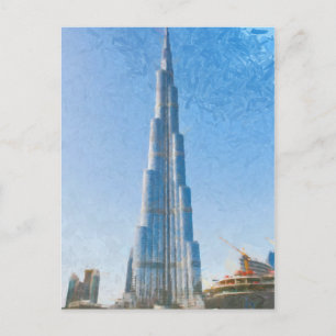 Burj Khalifa, Dubai-målning Vykort