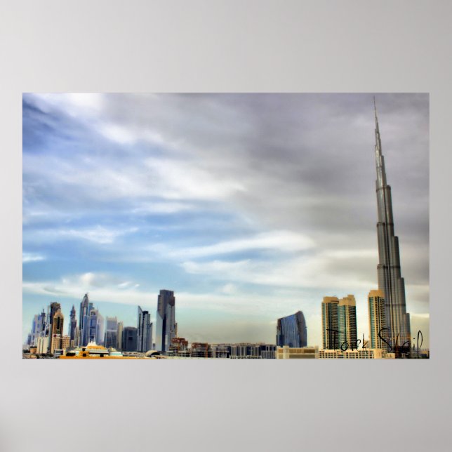 Burj Khalifa, Dubai Poster (Framsidan)