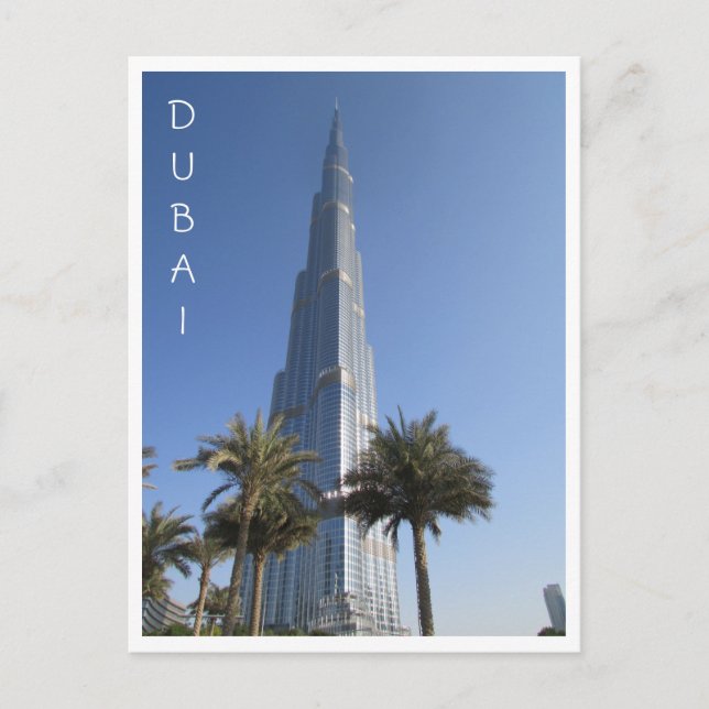 burj khalifa dubai vykort (Framsida)
