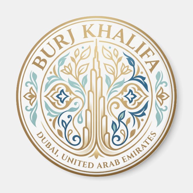 Burj Khalifa Förenade Arabemiraten Magnet (Framsidan)