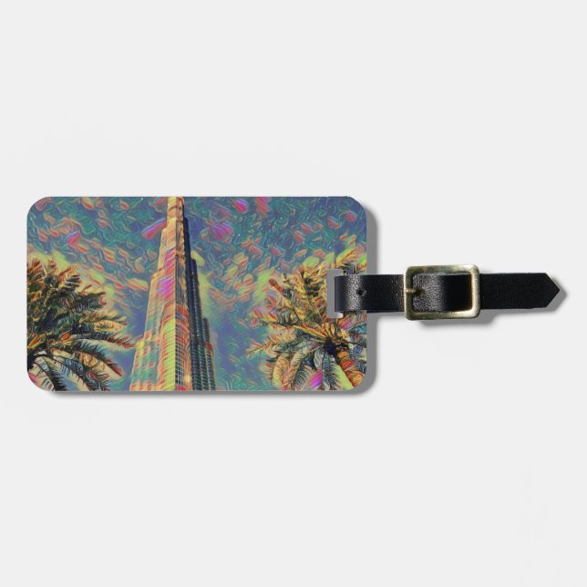 Burj Khalifa-målning Bagagebricka (Horisontell Framsida)