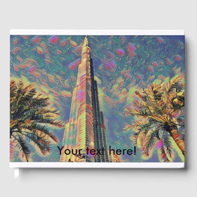 Burj Khalifa-målning Gästböcker (Framsida)