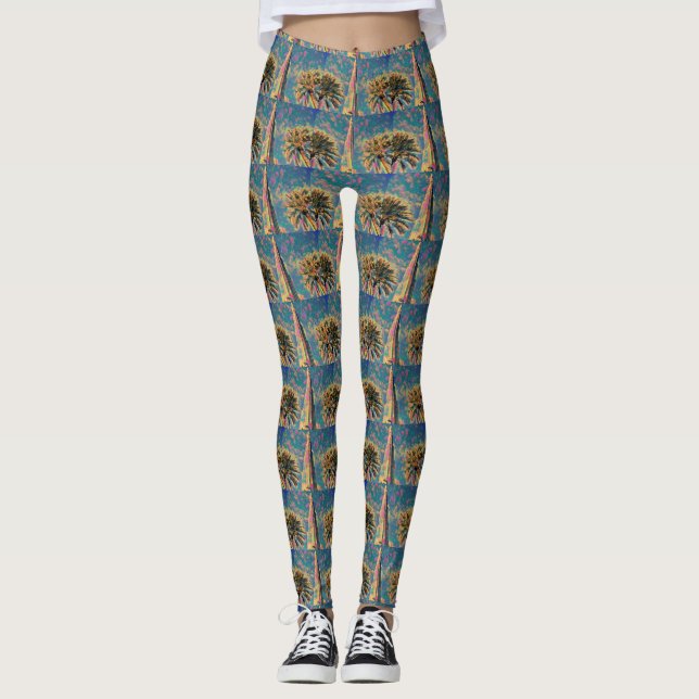 Burj Khalifa-målning Leggings (Framsida)