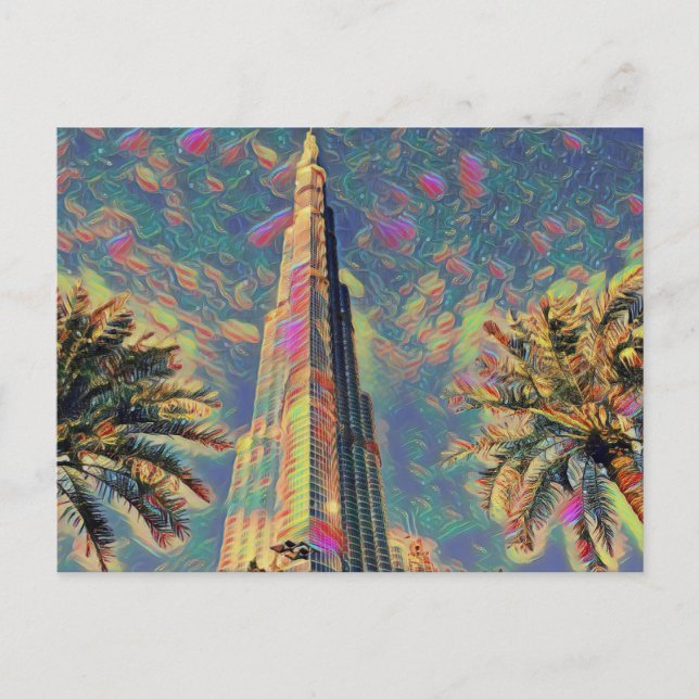 Burj Khalifa-målning Vykort (Framsida)