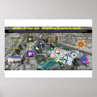 Burj Khalifa Pleiades Mönster 1 Poster