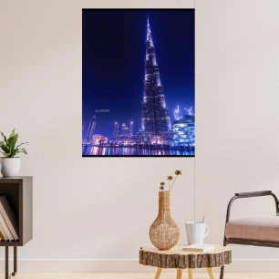 Burj Khalifa skyscraper, Dubai Poster
