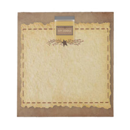 Burk Candle-Anteckningsblocket Anteckningsblock