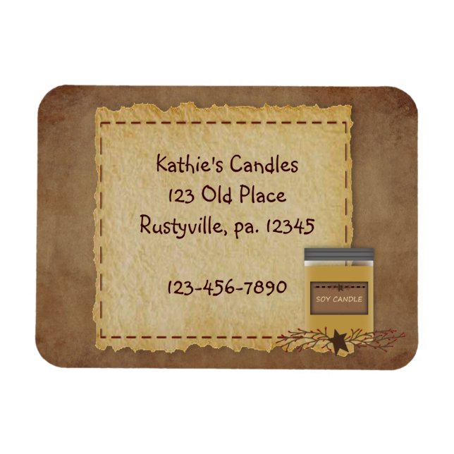 Burk Candle Business Magnet (Horisontell)