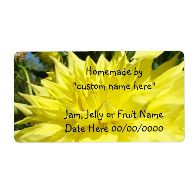 Burk-etiketter HMEMADE-gåvor Sylt Jelly Fruits Blo Fraktsedel (Framsidan)