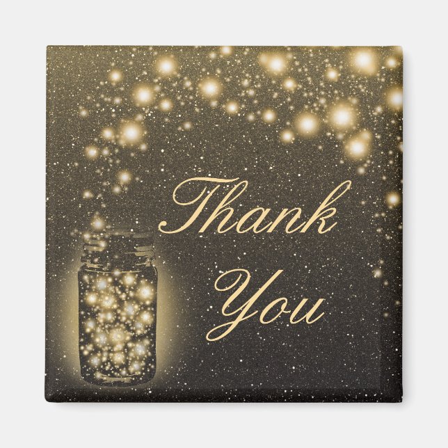 Burk i eldflugor med nattstjärnor magnet (Framsidan)