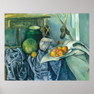 Burk och aubergine för Paul Cezanne stilleben Poster