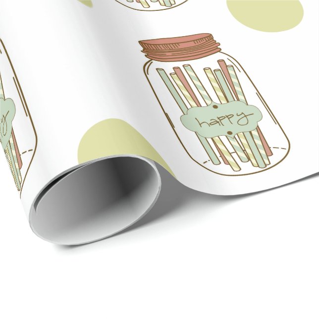 burk och Lycklig halm som är pappra Presentpapper (Rullad Hörn)