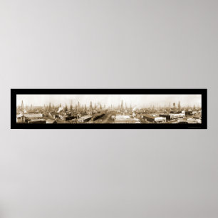 Burkburnett TX Oil Photo 1919 Poster