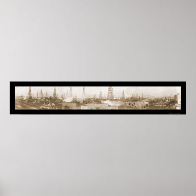 Burkburnett TX Oil Photo 1919 Poster (Framsidan)