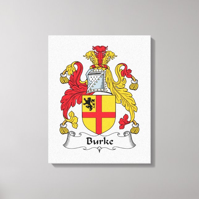 Burke Family Crest Canvastryck (Framsida)