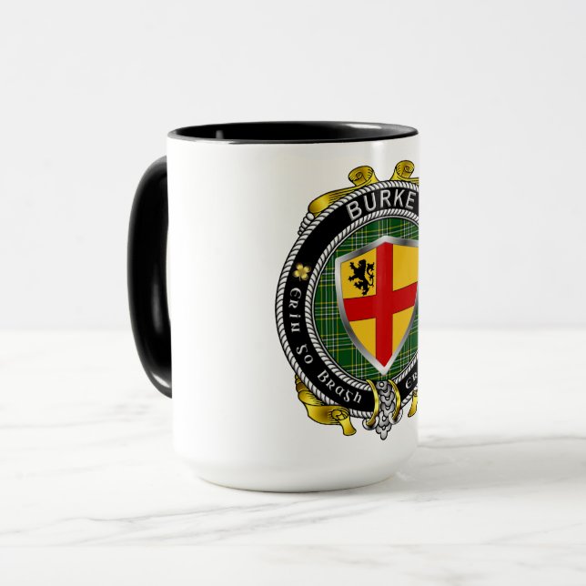 Burke Irish Shield Badge Mugg (Framsida vänster)