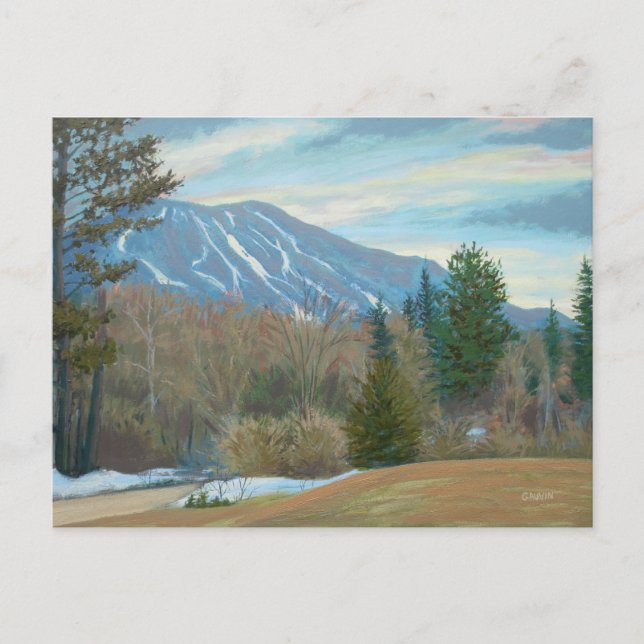 Burke Mountain i Öster Burke Vermont Vykort (Framsida)