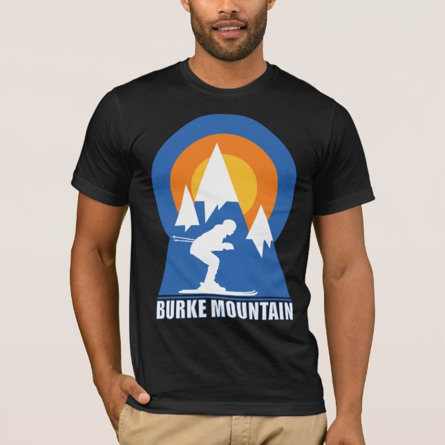 Burke Mountain Ski Sunset T Shirt (Framsida)