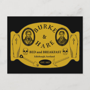 Burke och Hare bed och frukosten Vykort