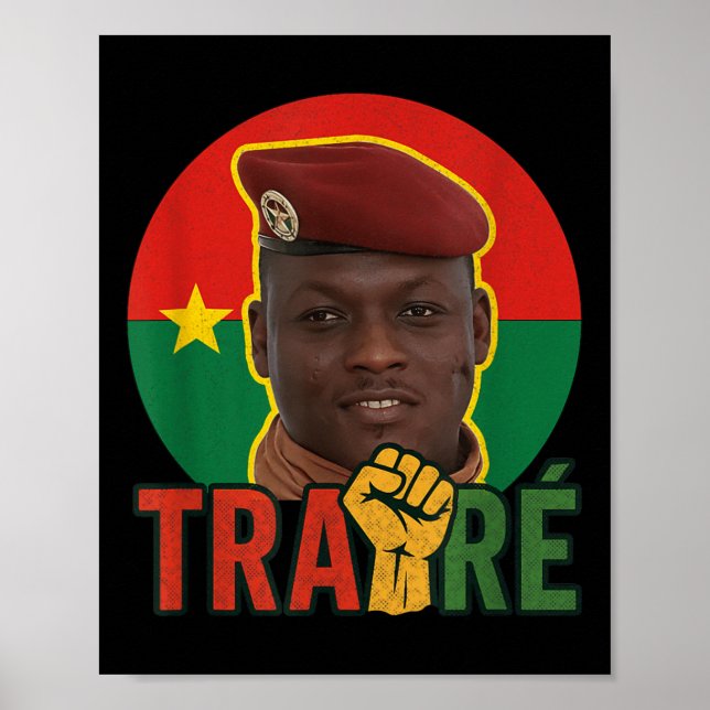 Burkina Faso - Bravo Kapten Ibrahim Traoré _ Thom Poster (Framsidan)