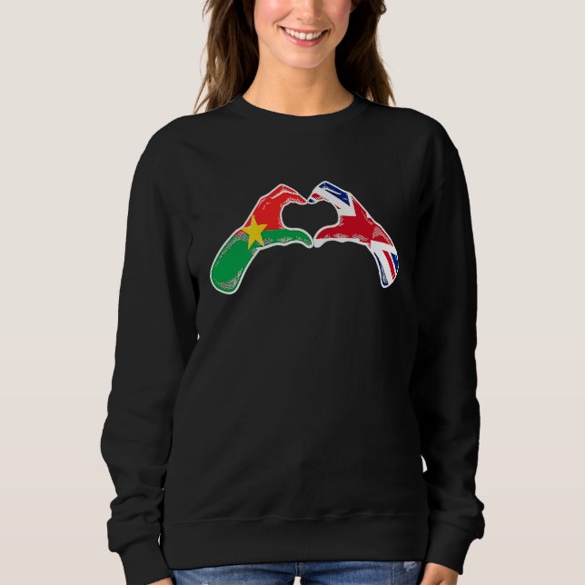 Burkina Faso British Flag  Burkinabe British UK He T Shirt (Framsida)