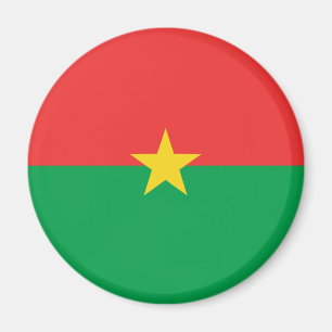 Burkina Faso Fisheye Flagga Magnet