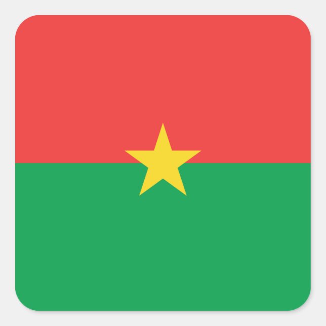Burkina Faso Flag Klistermärke (Framsida)