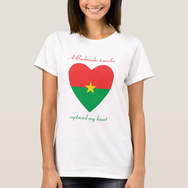 Burkina Faso Flag Söta T-Shirt (Framsida)