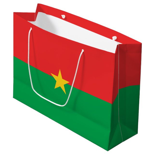 Burkina Faso flagga (Framsidan Vinklad)
