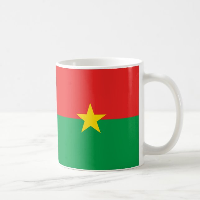 Burkina Faso Flagga Ceramic Mugg (Höger)