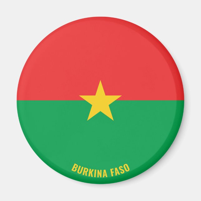 Burkina Faso Flagga Charming Patriotic Magnet (Framsidan)