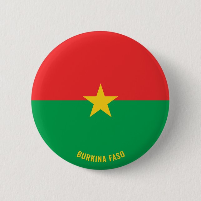Burkina Faso Flagga Cute Patriotic Knapp (Framsida)