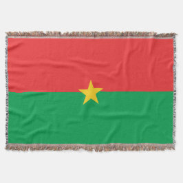 Burkina Faso flagga Filt