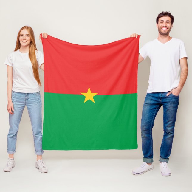 Burkina Faso flagga Fleecefilt (På plats)