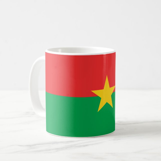Burkina Faso Flagga Kaffemugg (Framsida vänster)