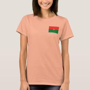 Burkina Faso Flagga + Karttröja Tee