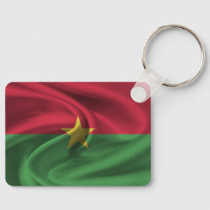 Burkina Faso Flagga Keychain Nyckelring