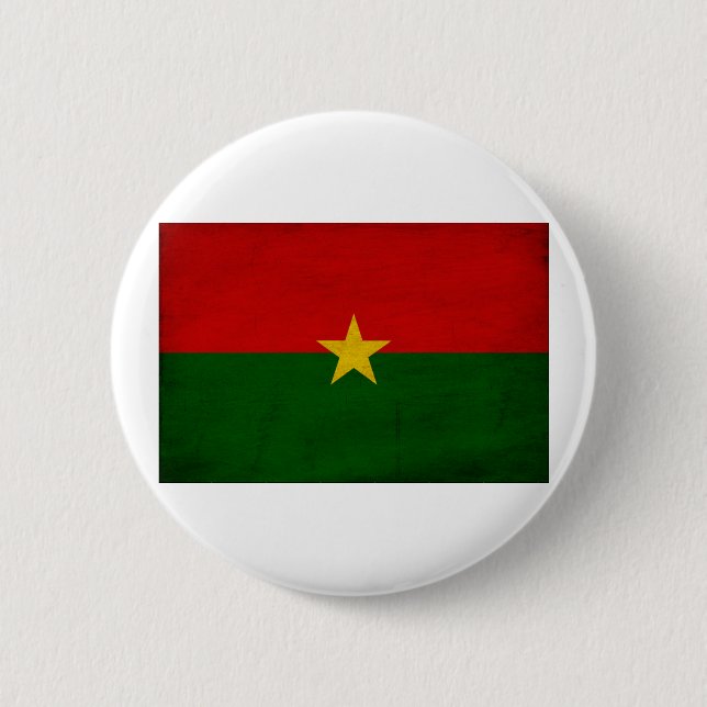 Burkina Faso flagga Knapp (Framsida)