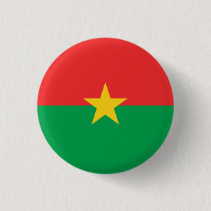 Burkina Faso Flagga Knapp