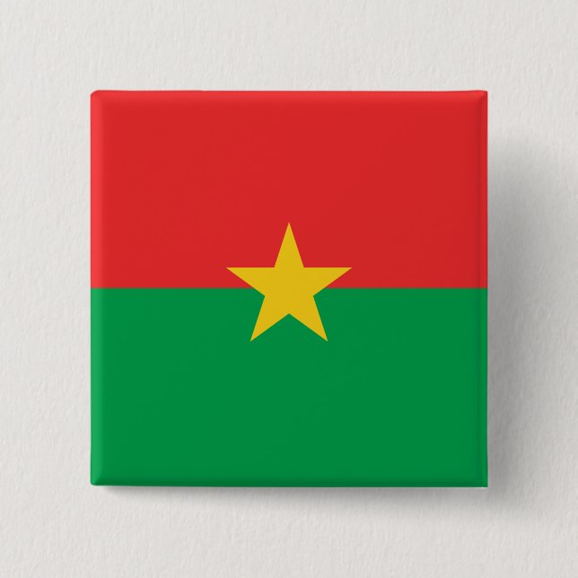 Burkina Faso Flagga Knapp (Framsida)