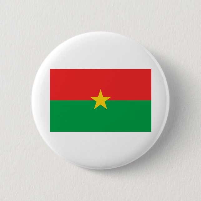 Burkina Faso Flagga Knapp (Framsida)