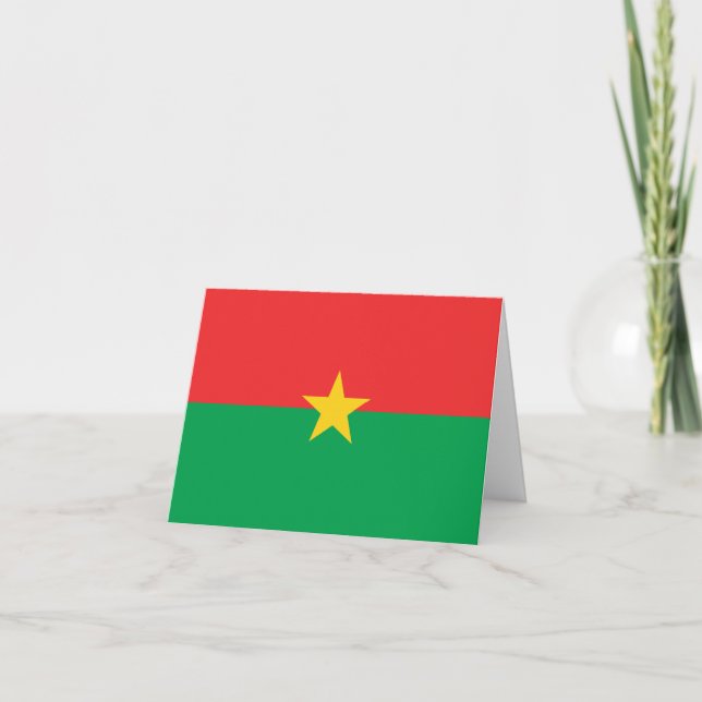 Burkina Faso Flagga Kort (Framsida)