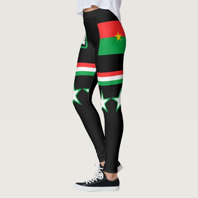 Burkina Faso Flagga Leggings (Vänster)