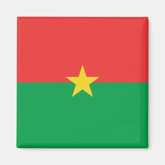 Burkina Faso Flagga Magnet (Framsidan)