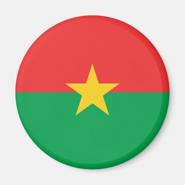 Burkina Faso Flagga Magnet (Framsidan)