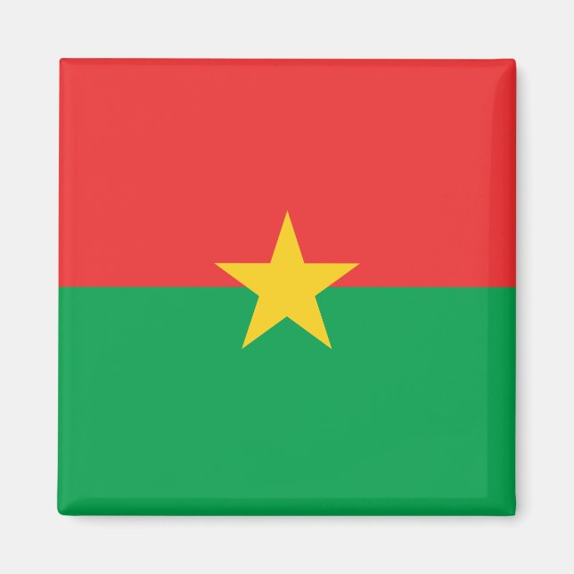 Burkina Faso Flagga Magnet (Framsidan)