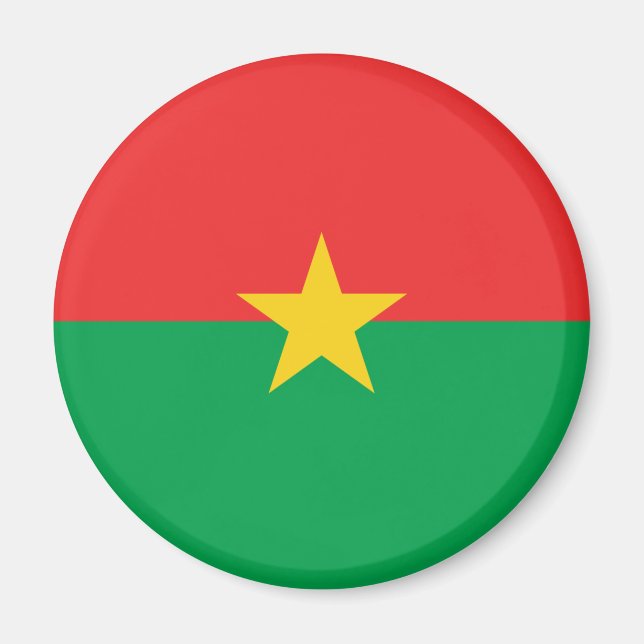 Burkina Faso flagga Magnet (Framsidan)