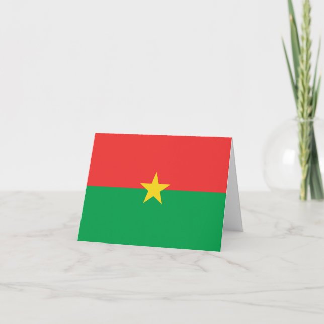 Burkina Faso Flagga Notkort Kort (Framsida)